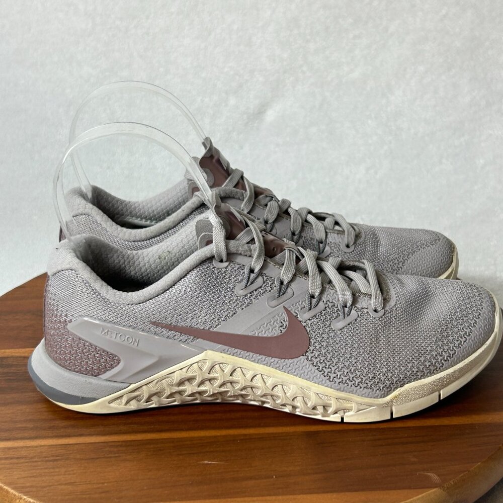 Nike Metcon Gray/Plum Mesh Running Athletic Training Sneakers Shoes Women 5 - Picture 4 of 9